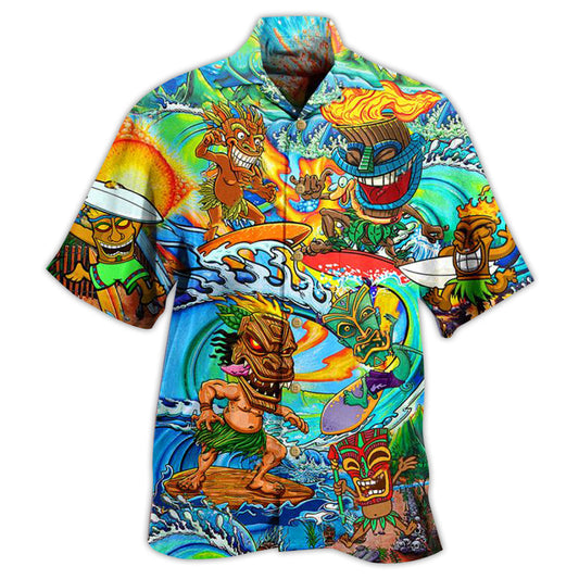 Aloha Tiki Surfing Into The Sunset Limited Edition – Hawaiian Shirt