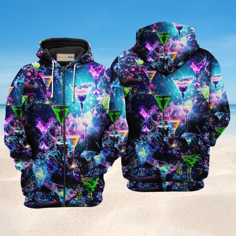Always Time For Cocktail Quote Art – 3D Hoodie