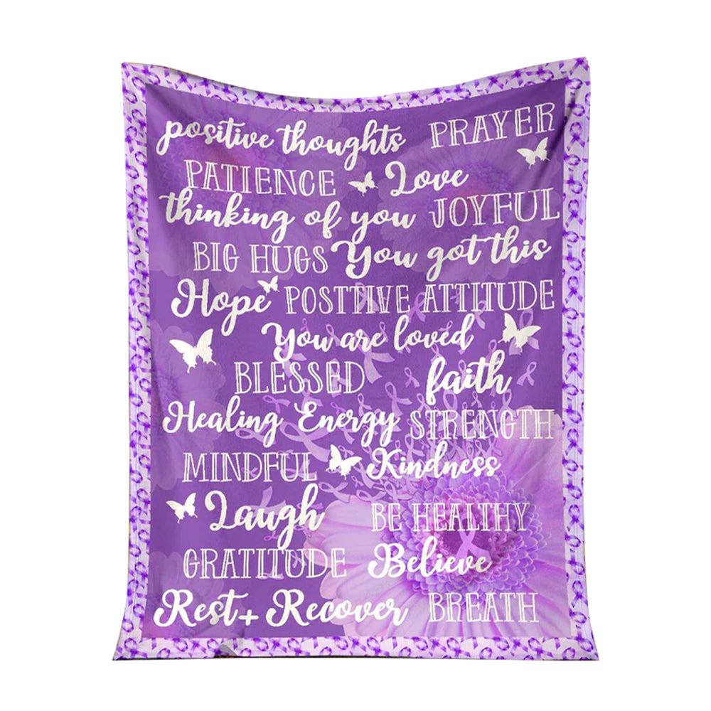 Alzheimer Awareness 50 x 60 Inch Flannel Blanket For Cozy Bedroom And Sofa Decor