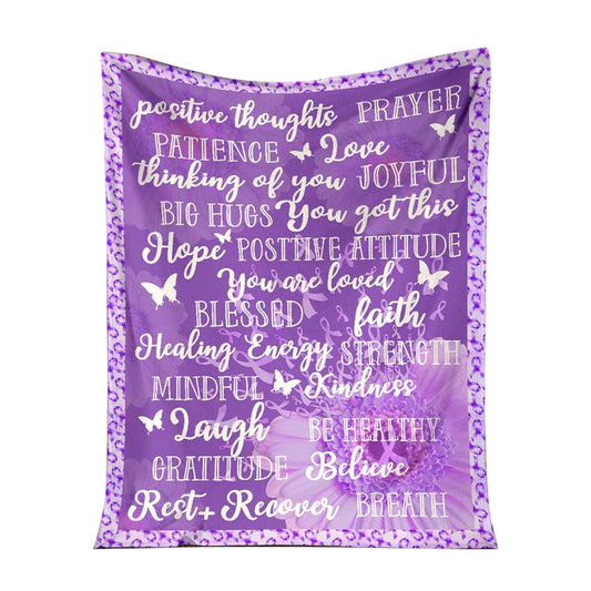 Alzheimer Awareness 50 x 60 Inch Flannel Blanket For Cozy Bedroom And Sofa Decor