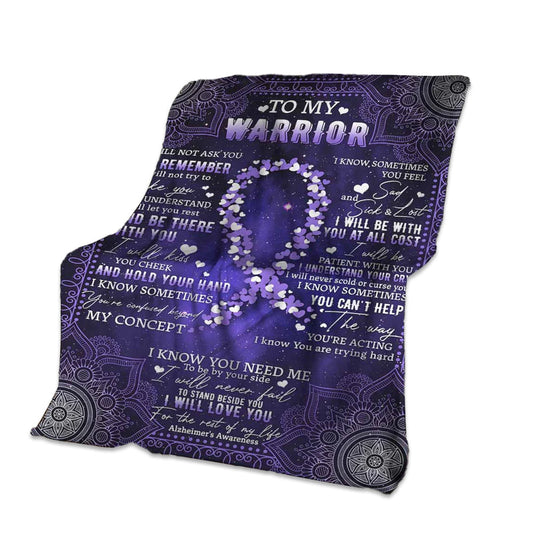 Alzheimer Awareness 50 x 60 Inch Flannel Blanket For Cozy Bedroom And Sofa Decor