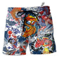 Beach Short / Adults / S Fish Amazing Koi Fish In The Sea - Beach Short - Owls Matrix LTD