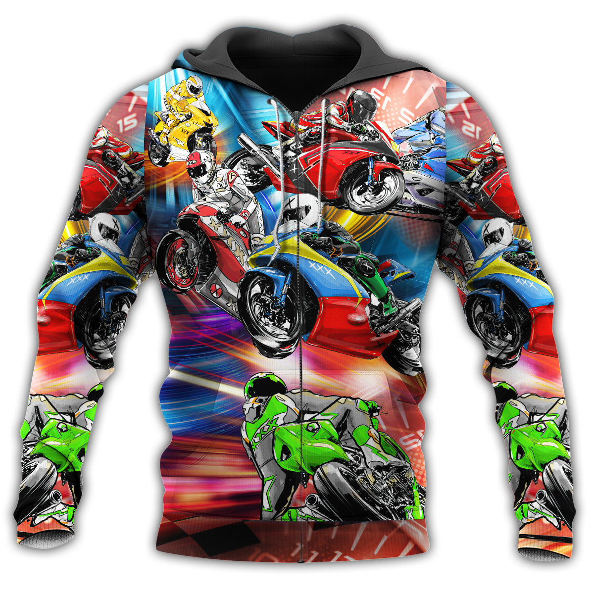 Motorcycle Racing Amazing Style - 3D Hoodie