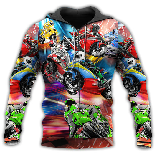 Motorcycle Racing Amazing Style - 3D Hoodie
