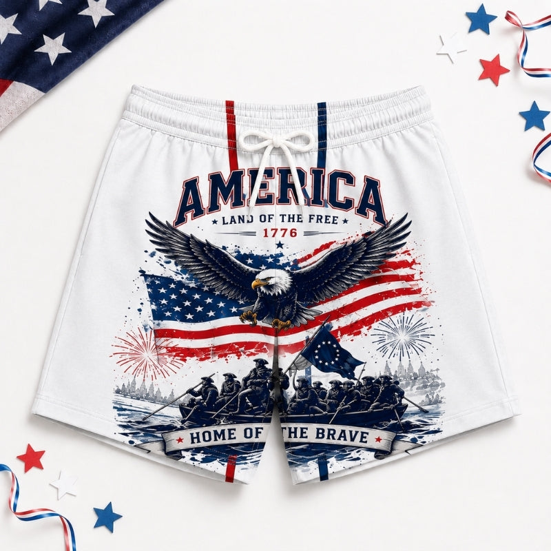 America 250th Anniversary Beach Short- America Home of Brave