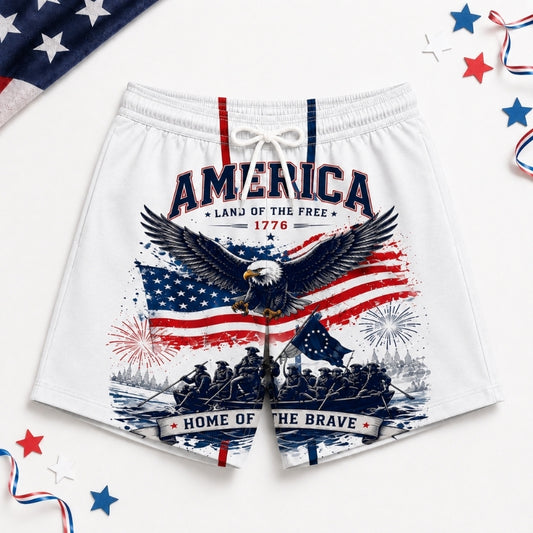 America 250th Anniversary Beach Short- America Home of Brave