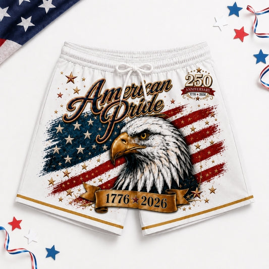 America 250th Anniversary Beach Short- American Pride Eagle Short