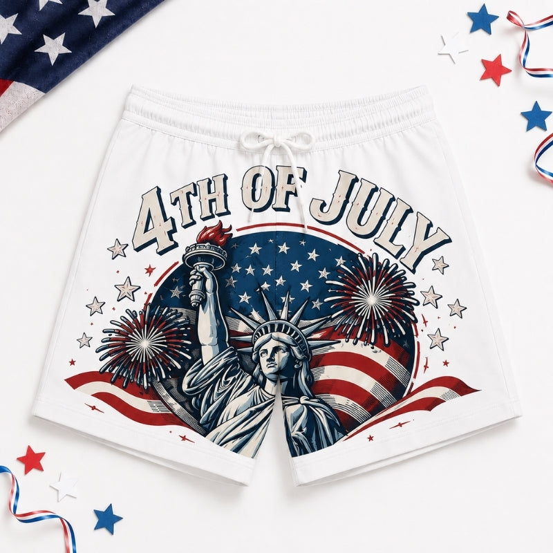 America 250th Anniversary Beach Short- Liberty Fourth of July