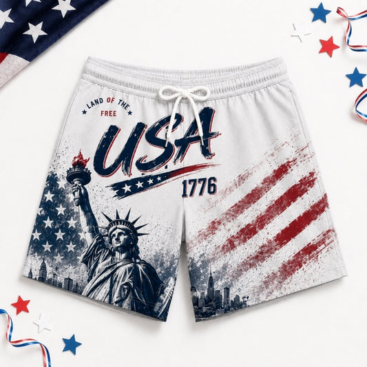 America 250th Anniversary Beach Short- USA Land of the Free Short