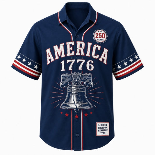 America 250th Anniversary Hawaiian Shirt - America Heritage Bell
