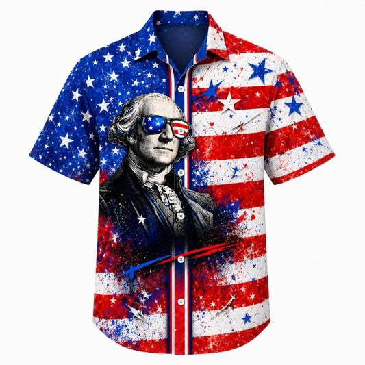 America 250th Anniversary Hawaiian Shirt - Cool Founding Father