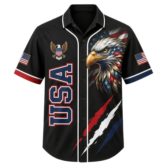 America 250th Anniversary Hawaiian Shirt - Eagle USA Claw Black