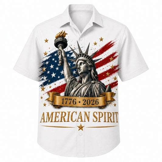 America 250th Anniversary Hawaiian Shirt - Liberty American Spirit
