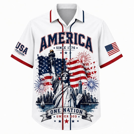 America 250th Anniversary Hawaiian Shirt - One Nation Under God