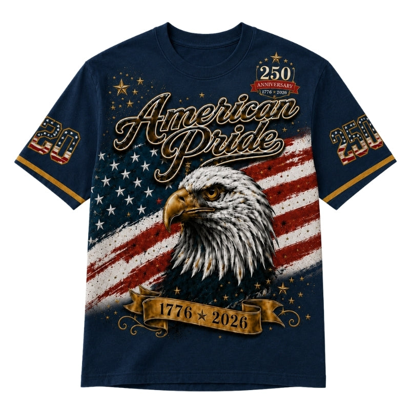 America 250th Anniversary Pajamas Short Sleeve - American Pride Eagle