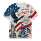America 250th Anniversary Pajamas Short Sleeve - Blessed America Eagle
