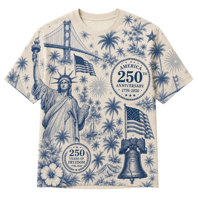 America 250th Anniversary Pajamas Short Sleeve - Bridge Liberty Bell