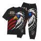 America 250th Anniversary Pajamas Short Sleeve - Cool Eagle USA