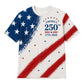 America 250th Anniversary Pajamas Short Sleeve - Diagonal Freedom Stars