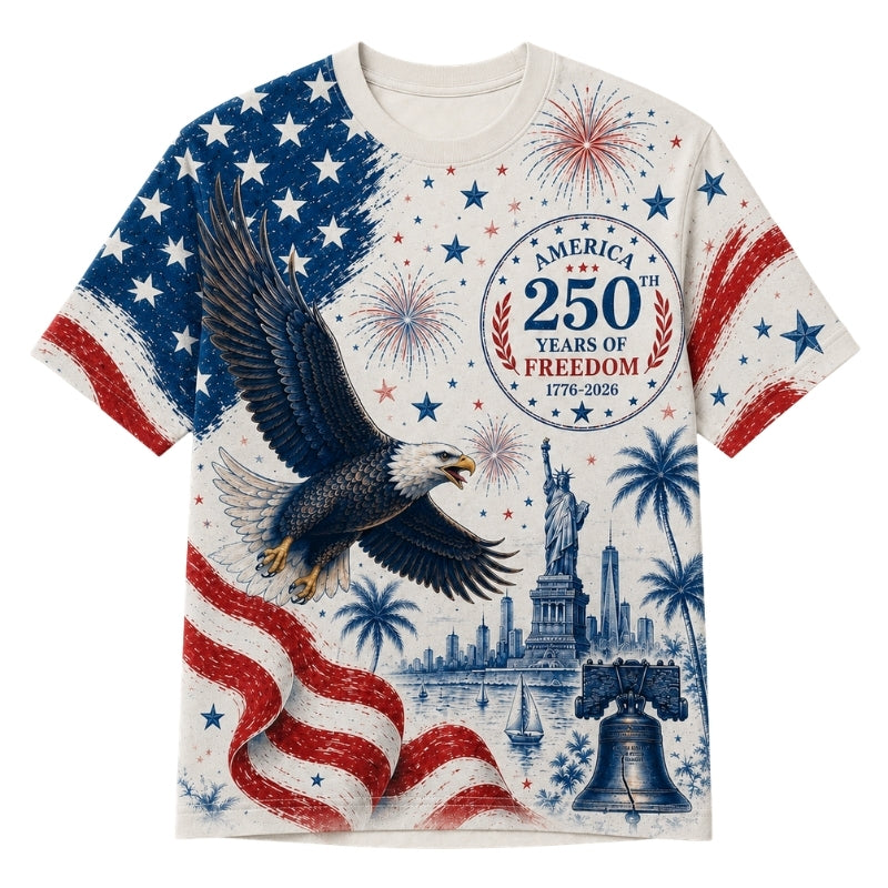 America 250th Anniversary Pajamas Short Sleeve - Eagle Liberty Bell