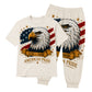 America 250th Anniversary Pajamas Short Sleeve - Eagle Pride Flag