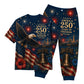 America 250th Anniversary Pajamas Short Sleeve - Firework Eagle Bell