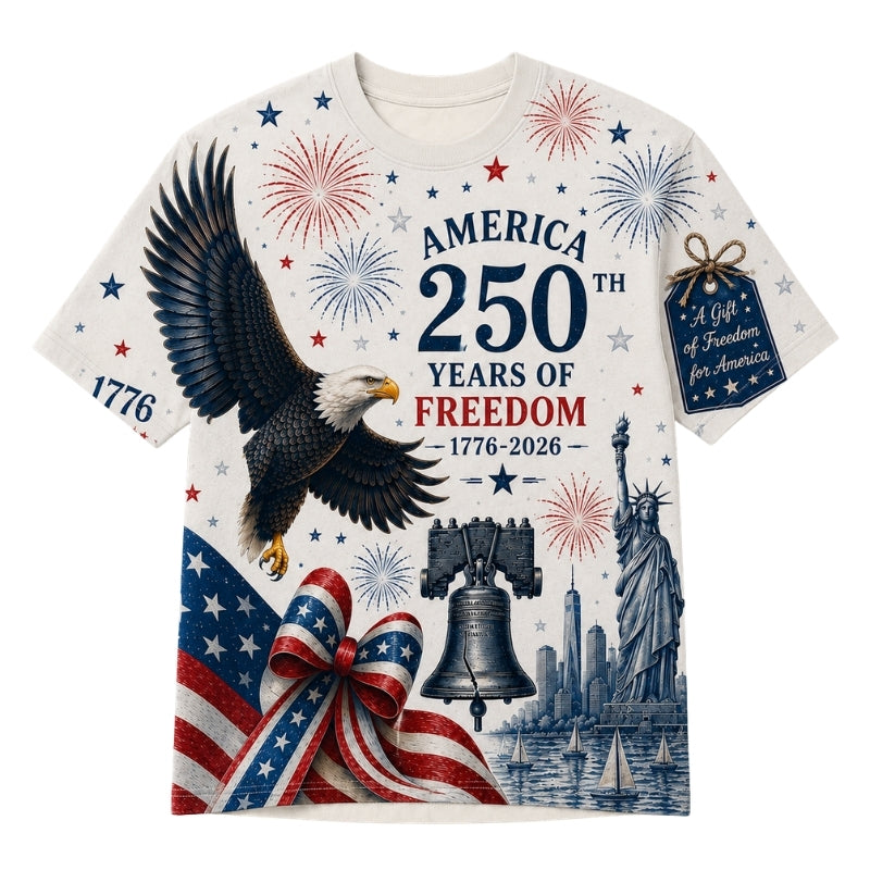 America 250th Anniversary Pajamas Short Sleeve - Freedom Eagle Bell