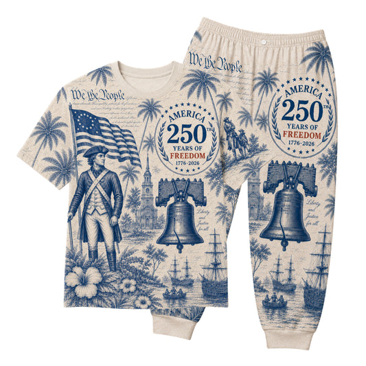 America 250th Anniversary Pajamas Short Sleeve - Heritage Patriot Bell