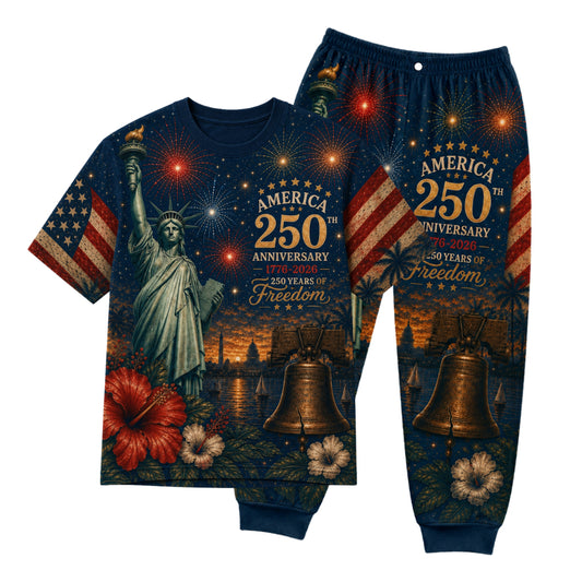 America 250th Anniversary Pajamas Short Sleeve - Liberty Night Bell