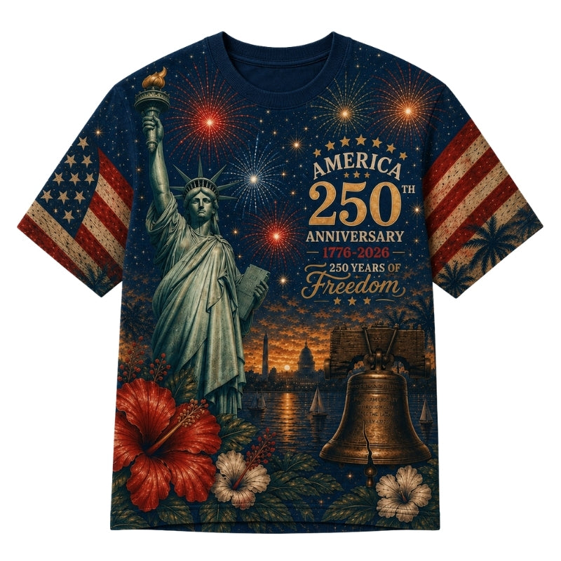 America 250th Anniversary Pajamas Short Sleeve - Liberty Night Bell