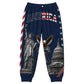 America 250th Anniversary Pajamas Short Sleeve - Navy Eagle Bell Scene