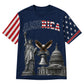 America 250th Anniversary Pajamas Short Sleeve - Navy Eagle Bell Scene