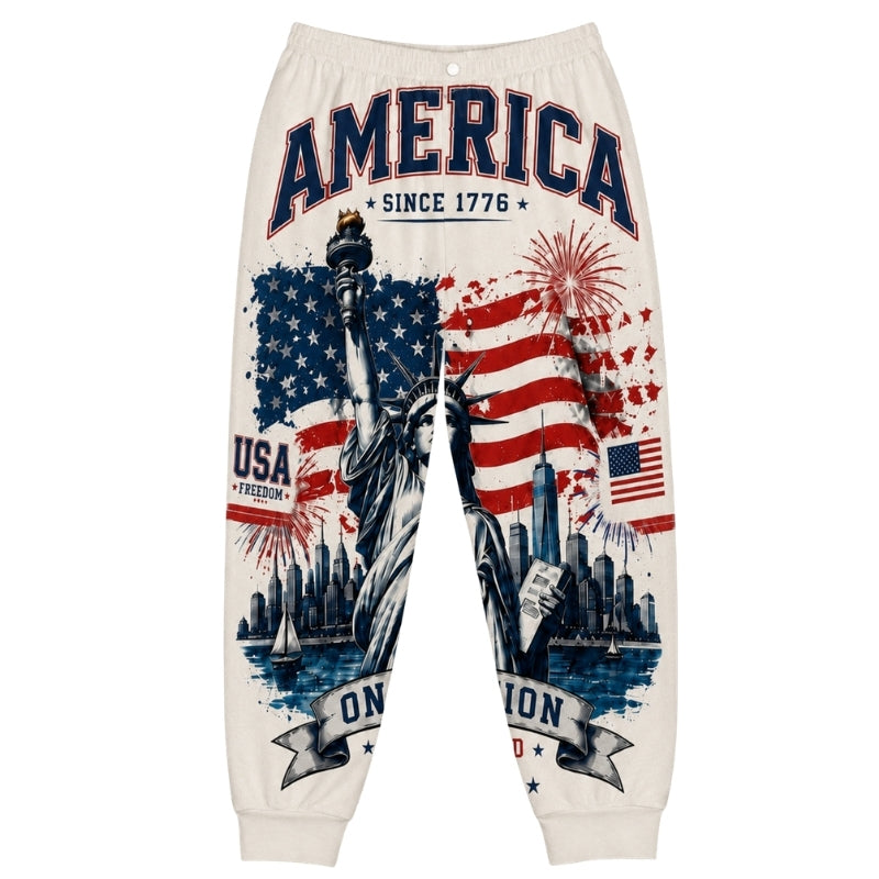 America 250th Anniversary Pajamas Short Sleeve - One Nation Liberty Flag