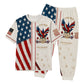 America 250th Anniversary Pajamas Short Sleeve - Split Flag Eagle