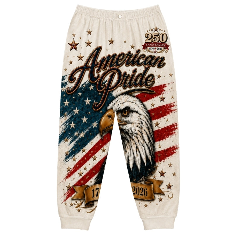 America 250th Anniversary Pajamas Short Sleeve - Stars Pride Eagle