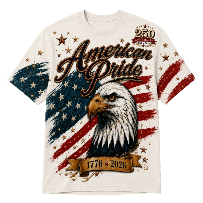 America 250th Anniversary Pajamas Short Sleeve - Stars Pride Eagle