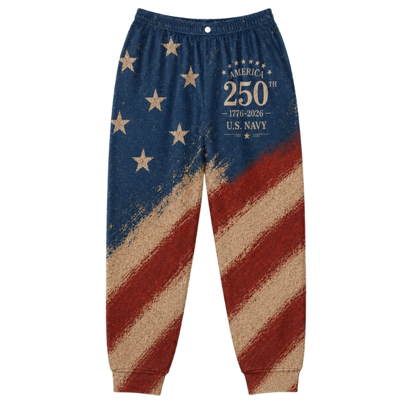America 250th Anniversary Pajamas Short Sleeve - Weathered Flag Sweep