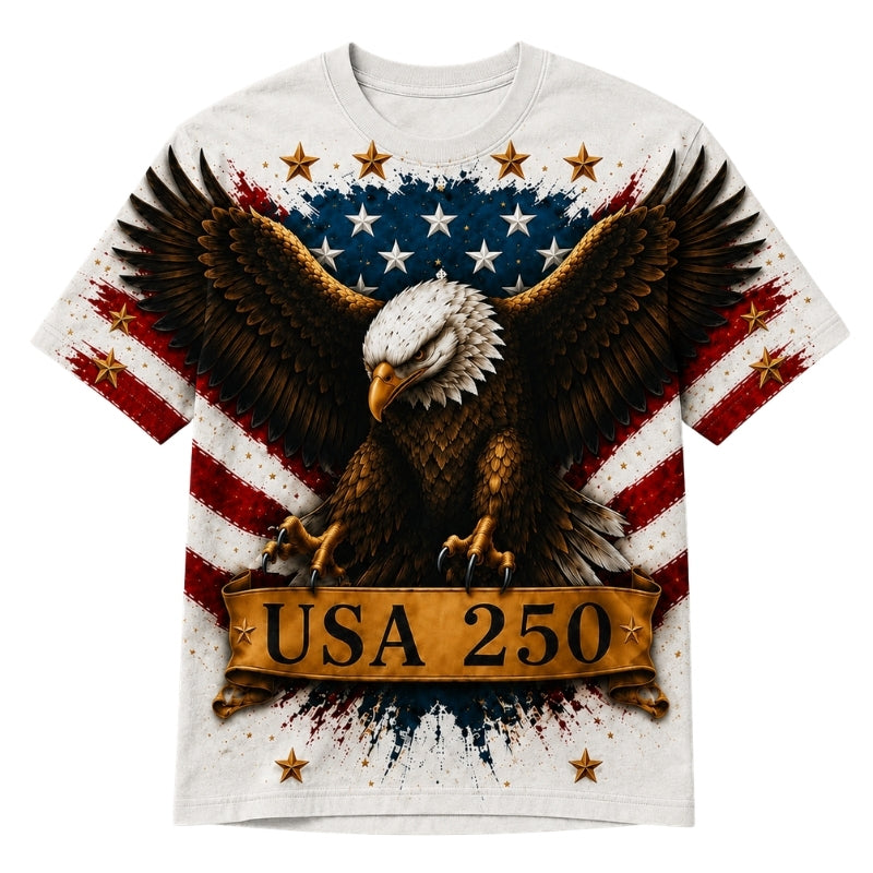 America 250th Anniversary Pajamas Short Sleeve - Winged USA Eagle