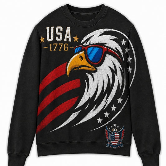 America 250th Anniversary Sweater - Cool Eagle Sunglasses USA