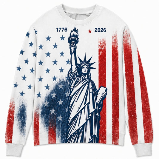 America 250th Anniversary Sweater - Liberty Torch Stars Stripes