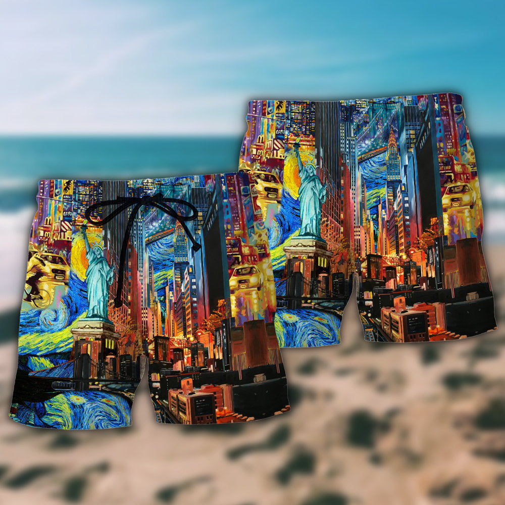 America Beloved New York City Color - Beach Short