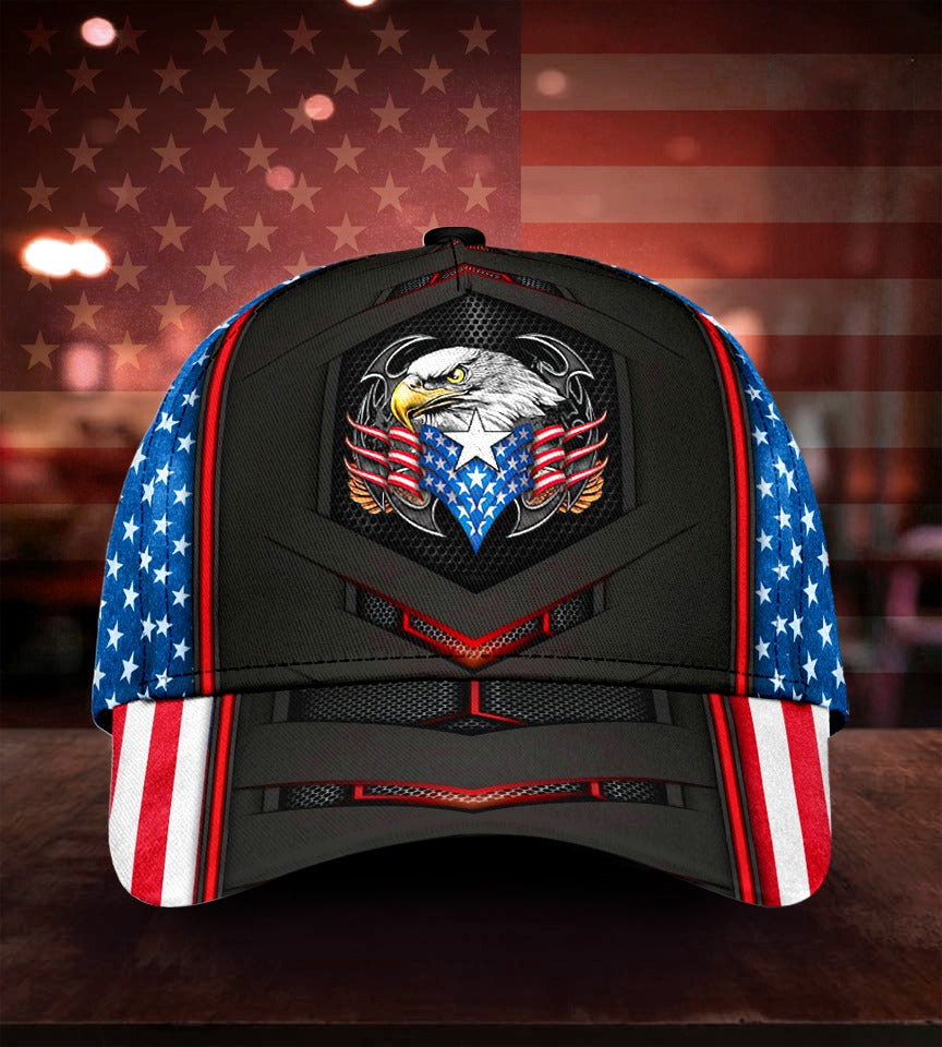America Eagle Black Red Vibes – Classic Cap