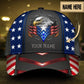 America Eagle Black Red Personalized – Classic Cap