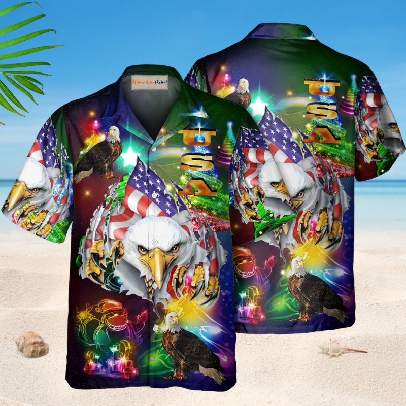 America Eagle Christmas – Hawaiian Shirt