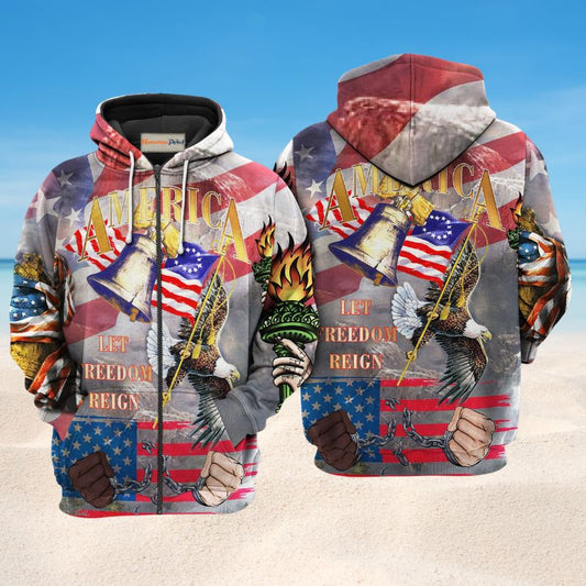 America Freedom Art – 3D Hoodie