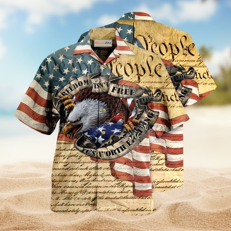 America Freedom Worth Fighting For Edition – Hawaiian Shirt