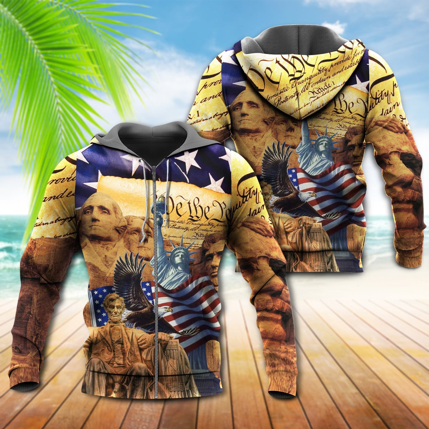 America Land Of The Free Style - 3D Hoodie
