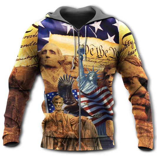America Land Of The Free Style - 3D Hoodie