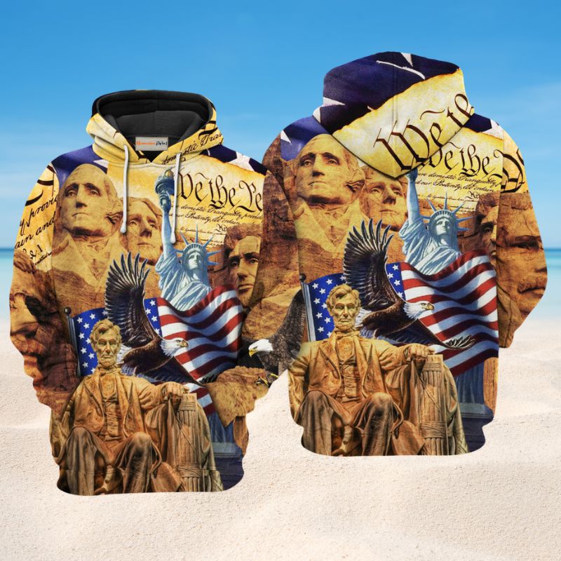 America Land Of The Quote Art – 3D Hoodie
