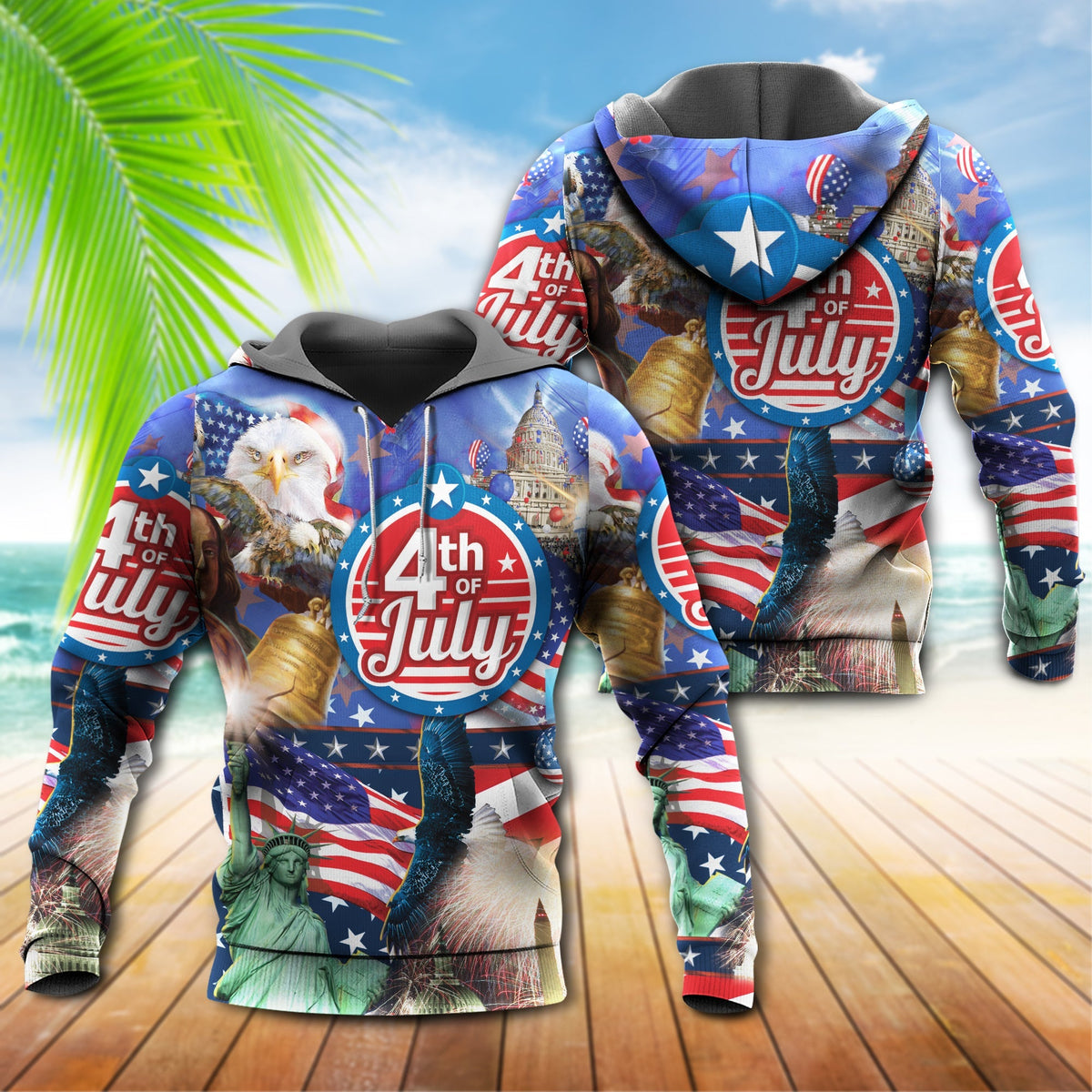 America Love Fourth Of July - 3D Hoodie